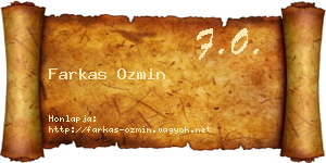 Farkas Ozmin névjegykártya